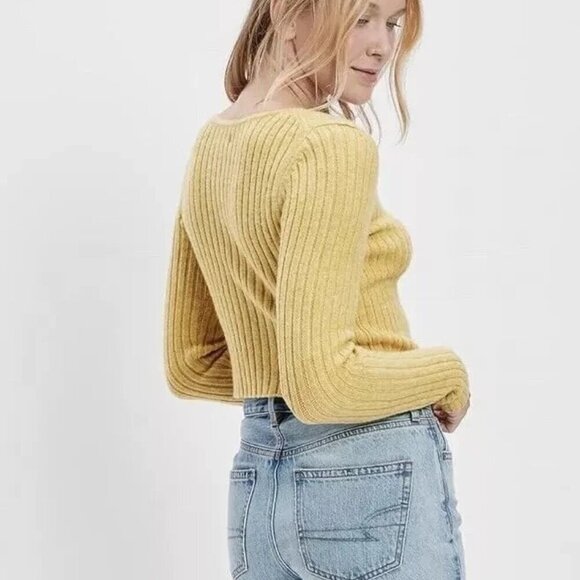 NWT American Eagle Button-Front Ribbed Cardigan S - Picture 3 of 11